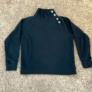 J Crew Factory Black Cowl Neck Sweatshirt